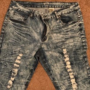 Distressed jeans